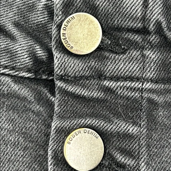 Boden Black Sailor Wide Leg Jeans Size 10 LONG - Picture 4 of 9